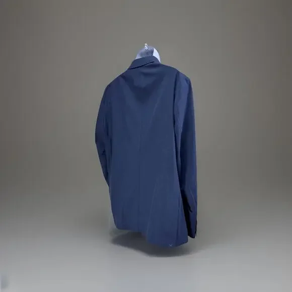 Haggar Men's Blazer Blue X-Large(48/50) Stretch Cotton Smart Wash Sports Coat